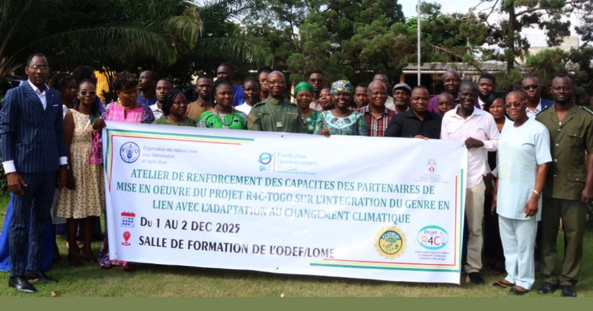 Projet R4C-Togo : Deux jours pour inscrire le genre au cœur de l’action climatique